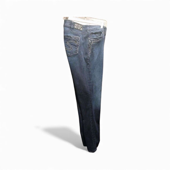 Silver Jeans Co. Women's Suki Mid-Rise Bootcut Embellished Denim 16 L33 (JC167) - Picture 3 of 7
